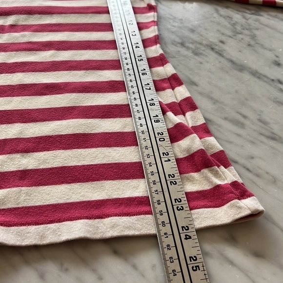 BANANA REPUBLIC red & white striped tee shirt, size XS - Picture 5 of 8